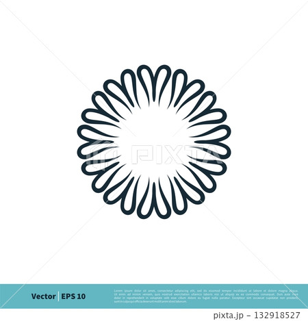 Blossom Flower Ornamental Decoration Icon Vector Logo Template Illustration Design. Vector EPS 10. 132918527