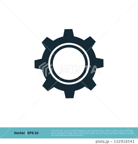 Gear Engineering Icon Vector Logo Template Illustration Design. Vector EPS 10. 132918541