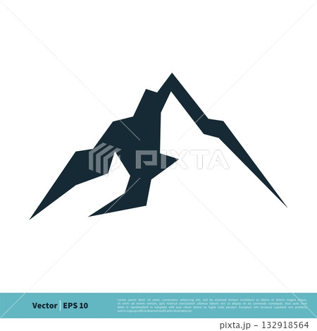 Mountain, Volcano, Summit, Peak Icon Vector Logo Template Illustration Design. Vector EPS 10. Mountain, Volcano, Summit, Peak Icon Vector Logo Template Illustration Design. Vector EPS 10. 132918564