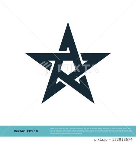 Star / Pentagonal Icon Vector Logo Template Illustration Design. Vector EPS 10. 132918674