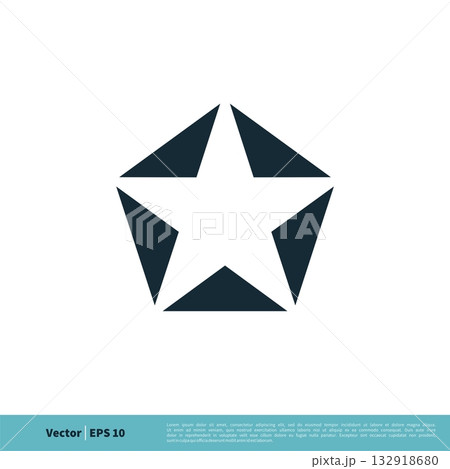 Star / Pentagonal Icon Vector Logo Template Illustration Design. Vector EPS 10. 132918680