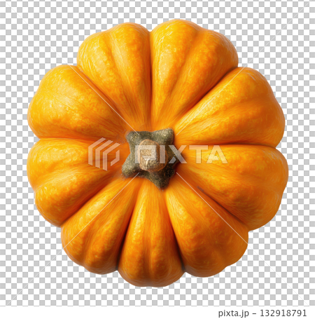Orange Pumpkin Top View 132918791