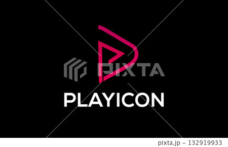 Play Button Media Logo, Play Media Creative Logo Design and Media Play Logo Icon Premium Vector Template 132919933