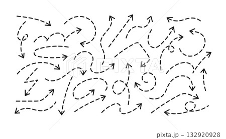 set of simple hand draw doodle line arrow, colorful geometric arrows vector, abstract up down arrows form elements dotted line icon,Sketch design card, invitation, wallpaper, poster, background set of simple hand draw doodle line arrow, colorful geometric arrows vector, abstract up down arrows form elements dotted line icon,Sketch design card, invitation, wallpaper, poster, background 132920928
