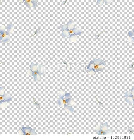 Soft Blue Floral watercolor seamless pattern isolated. Tiny flowers repeat for childish textile. Small scale floral print hand drawn. Repeat background pastel tones for bedding textile. Soft Blue Floral watercolor seamless pattern isolated. Tiny flowers repeat for childish textile. Small scale floral print hand drawn. Repeat background pastel tones for bedding textile. 132921951