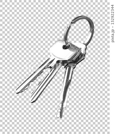 Metal Keys on Transparent Background Metal Keys on Transparent Background 132922344