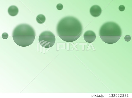 Abstract image green indistinct spheres of various sizes in a light lime-green space. Eps 10 132922881