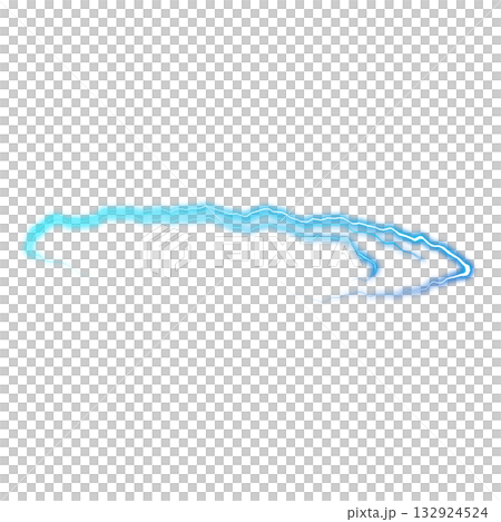 Deep blue lightning arc ring on transparent background Deep blue lightning arc ring on transparent background 132924524