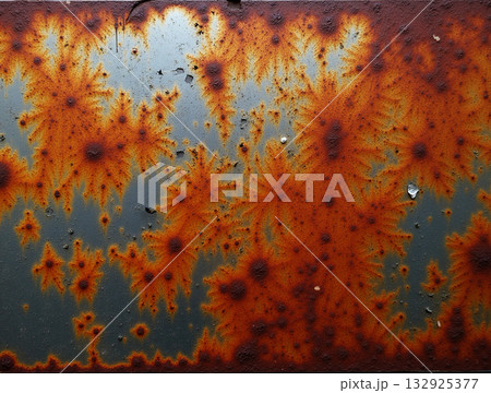 Fractal Rust Patina Spreading on Grungy Metal...のイラスト素材 [132925377] - PIXTA