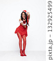 Beautiful female Santa Claus 132925499
