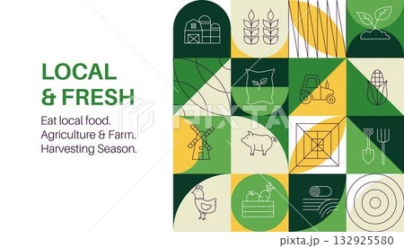 Local Farming Line Geometrical Concept 132925580