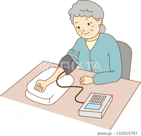 血圧測定/女性 血圧測定/女性 132925797