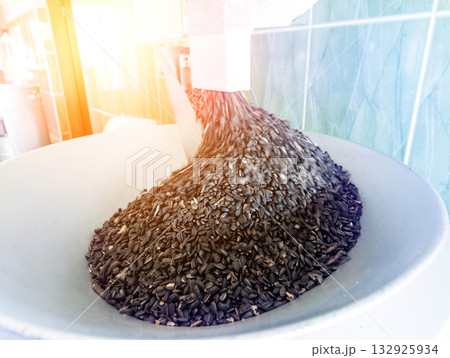 Natural oil quality control. In the industrial laboratory. Natural oil quality control. In the industrial laboratory. 132925934