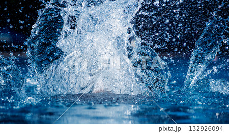 Abstract splash of water on a swimming pool Abstract splash of water on a swimming pool 132926094
