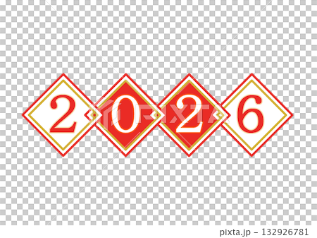 Four-sided Red Wind 2026 Illustration Diamond Red and White Four-sided Red Wind 2026 Illustration Diamond Red and White 132926781