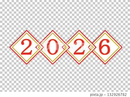 Four-sided Red Wind 2026 Illustration Diamond Red and White Four-sided Red Wind 2026 Illustration Diamond Red and White 132926782