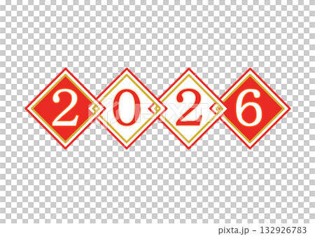 四面紅風 2026 插畫 鑽石紅白 四面紅風 2026 插畫 鑽石紅白 132926783