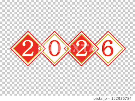 四面紅風 2026 插畫 鑽石紅白 四面紅風 2026 插畫 鑽石紅白 132926784