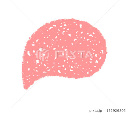 Pink fluid speech bubble with chalk and sketch style forms abstract message in circular shape. Grunge talk graphic, bubble and speech icon create unique circle design for modern communication. Pink fluid speech bubble with chalk and sketch style forms abstract message in circular shape. Grunge talk graphic, bubble and speech icon create unique circle design for modern communication. 132926803