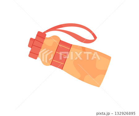 Cartoon sticker of a fitness water bottle. Vibrant gym accessory for sport and workout. Sipper bottle promoting health and fitness lifestyle. Perfect for gym equipment concepts cartoon themes. Cartoon sticker of a fitness water bottle. Vibrant gym accessory for sport and workout. Sipper bottle promoting health and fitness lifestyle. Perfect for gym equipment concepts cartoon themes. 132926895