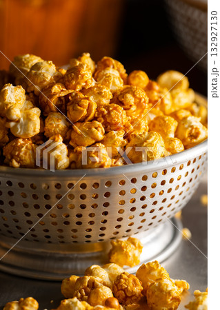 Caramel Popcorn Close-up. Caramel Popcorn Close-up. 132927130