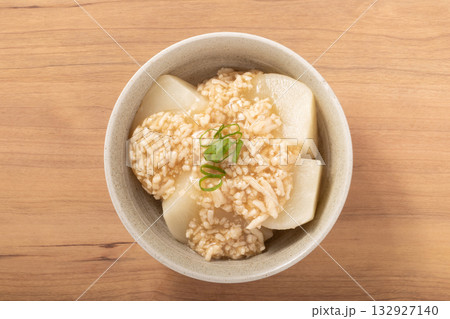 カブ 鶏ひき肉あんかけ カブ 鶏ひき肉あんかけ 132927140