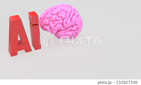 The Ai and Brain for Technology concept 3d Rendering. The Ai and Brain for Technology concept 3d Rendering. 132927330