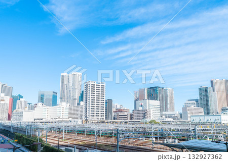 都市風景 開発されゆく品川・高輪エリアのビル群 都市風景 開発されゆく品川・高輪エリアのビル群 132927362