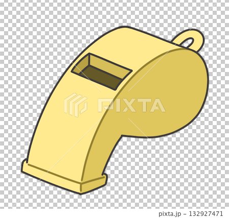 黄色いホイッスルのイラスト 132927471
