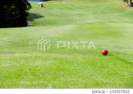 ゴルフ場　ゴルフコース　自然　風景　ゴルフイメージ 132927622