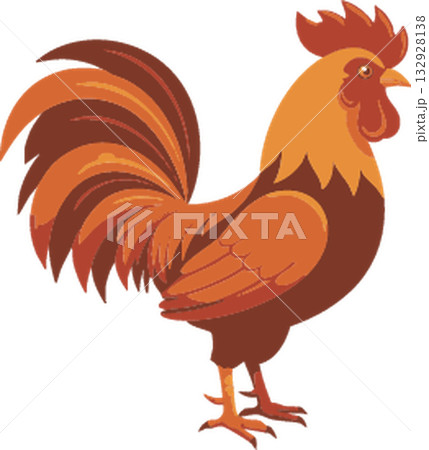 rooster on white background 132928138