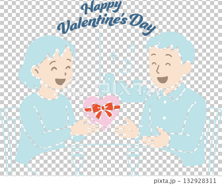 Couple on a Valentine's date, no lines 132928311