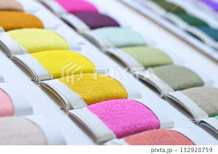 sample color shade of colorful fabric textile of clothing industry 132928759