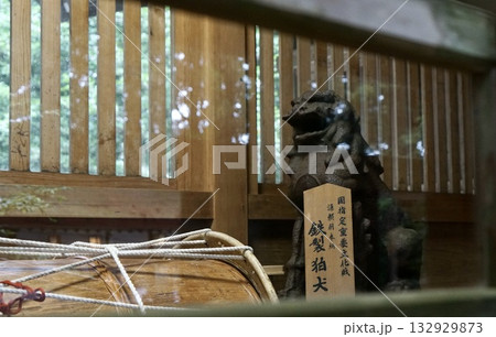 高千穂神社鉄製狛犬右 132929873