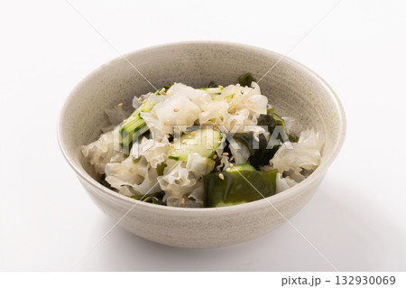 酢の物(白きくらげ きゅうり わかめ) 酢の物(白きくらげ きゅうり わかめ) 132930069