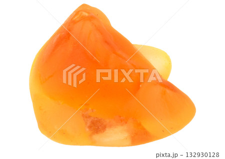 Pile of Orange Fish Jelly Gummy Candies Isolated on White Background 132930128