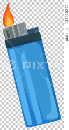 火のついたライターのイラスト ベクター素材 132930296