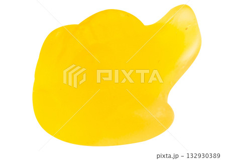 Yellow Fish Jelly Gummy Candy Isolated on White Background 132930389