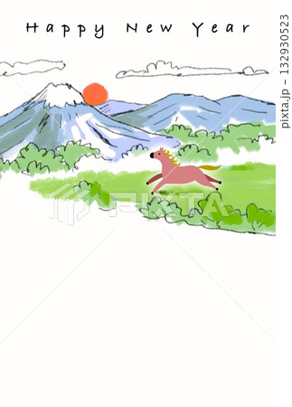 午年年賀状 午 午年 年賀状素材 イラスト 午年年賀状 午 午年 年賀状素材 イラスト 132930523