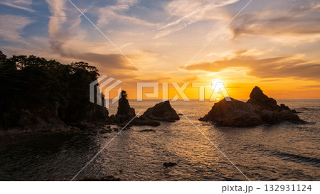 笹川流れ・夕景 132931124