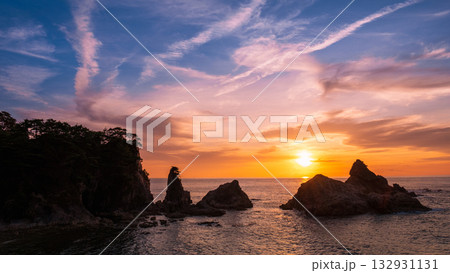 笹川流れ・夕景 132931131