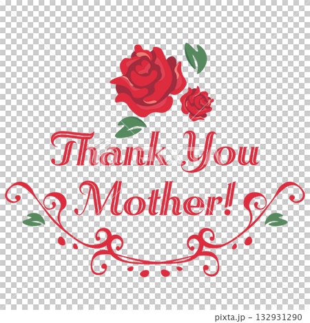 Mother's Day logo design featuring roses and letters 132931290