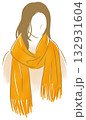マフラーをする女性 132931604