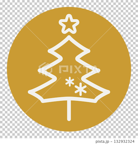 簡約時尚的金色聖誕樹插畫圖標,冬季象徵,金色,彩色線條畫 簡約時尚的金色聖誕樹插畫圖標,冬季象徵,金色,彩色線條畫 132932324