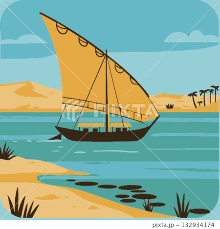 yacht in the sea 132934174