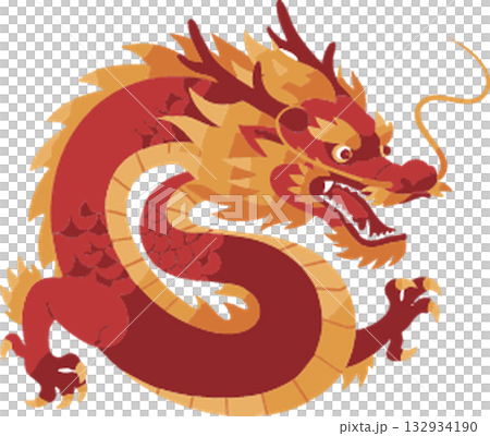 dragon design with red dragon 132934190