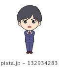 アイコン/サラリーマン/表情差分-バツ 132934283