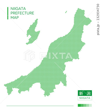 新潟県地図(ドット・niigata) 132934730