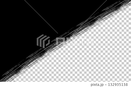 境目が横線リボンの和風背景イラスト素材 132935138