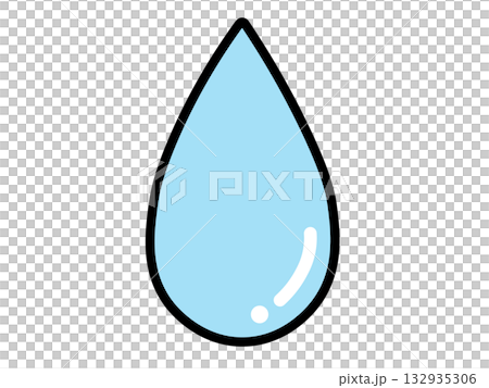 水滴アイコン（しずくのマーク） 132935306